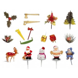 Set of 10 packets of 17 Christmas figurines