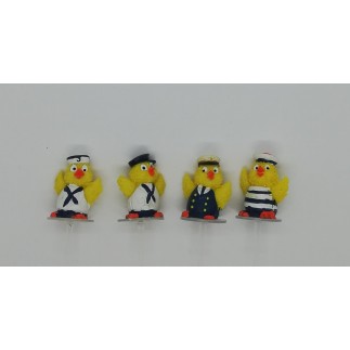Set of 4 chicks sailors of easter