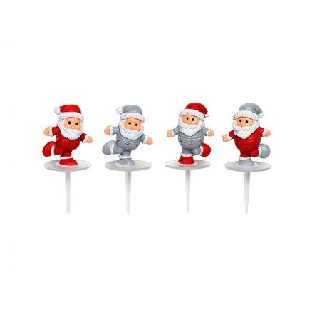 Santa claus with teddy bears x4