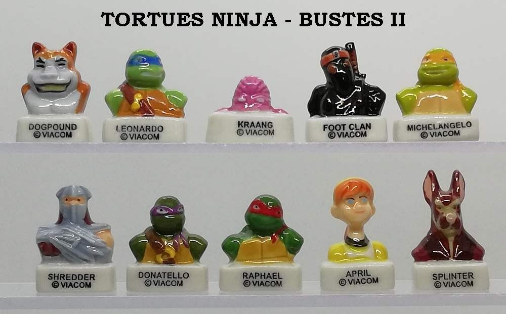 SERIE COMPLETE DE FEVES TORTUES NINJA BUSTES 2016