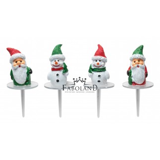 Père Noël sur glace x6