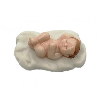 Annonce orginale de l'arrivée d'un bébé - C'est une fille - couffin marron