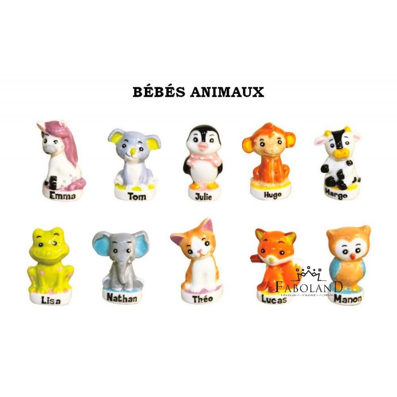 Bebes Animaux Miniatures Serie Complete De Feves Neuves