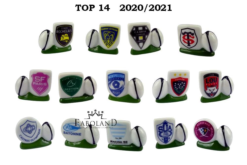 Top 14 2020 2021 Rugby France Miniatures Serie Complete De Feves Neuves