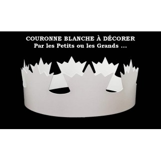 Set of 10 white crowns to decorate