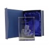 JOHNNY HALLYDAY - cubo de cristal (modelo grande) -laser grabado