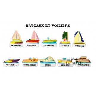 Boats and sailing boats - box of 100
