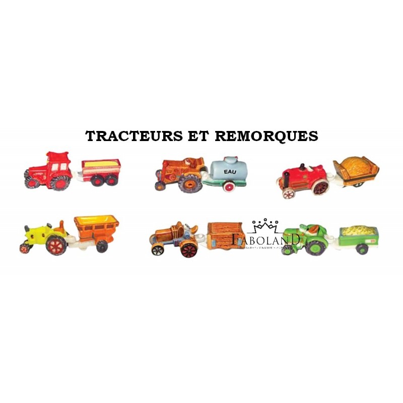 Tracteurs et remorques - Boîte de 100 pièces