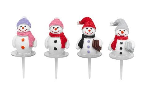 Boite De 48 Joyeux Bonhomme De Neige Decoration Pour Patisseries