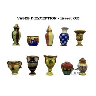 Vases d'exception 1 - liseret OR - feve - FABOLAND