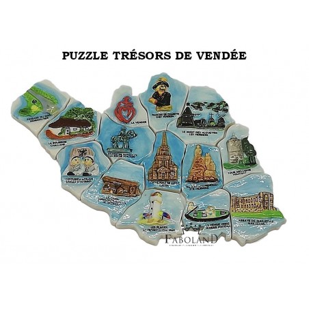 Puzzle trésors de VENDÉE - feve - FABOLAND