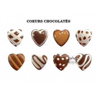 Coeurs chocolatés - Boîte de 100 pièces