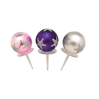 Boite de 48 "Trio de boules scintillantes"