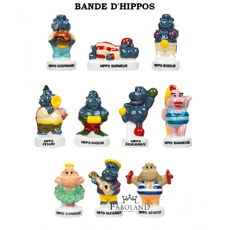 Bande d'hippos - Boîte de 100 pièces