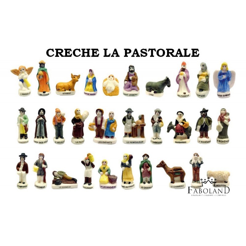 Crèche santons la pastorale - Boîte de 100 pièces