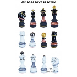 Jeu de la dame et du roi - Boîte de 100 pièces