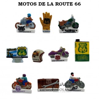Motos de la route 66 - Boîte de 100 pièces