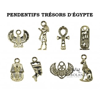 Pendentifs trésors d'Egypte - métal feve epiphanie FABOLAND