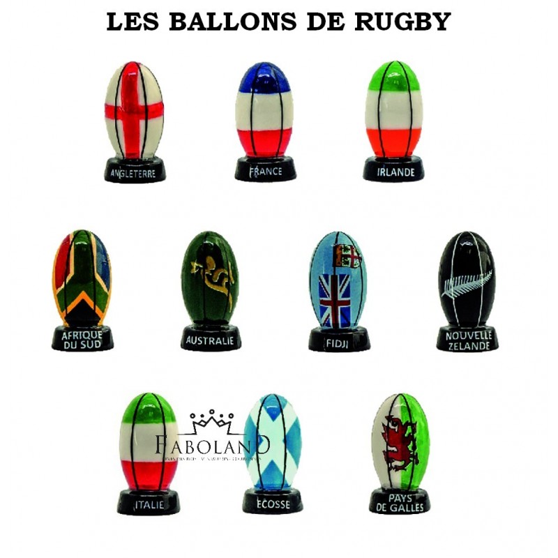 Les ballons de rugby - feve epiphanie FABOLAND