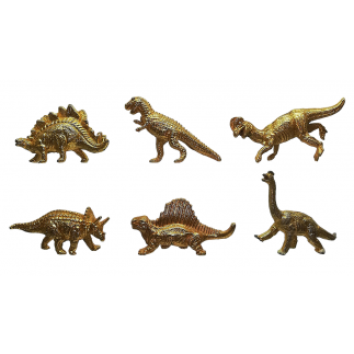 Les dinosaures par WEITZEL - métal doré - AFF 57.94 - feve epiphanie FABOLAND