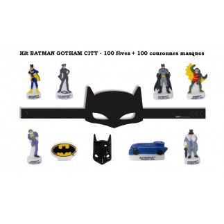 Kit BATMAN GOTHAM CITY - 100 fèves + 100 couronnes