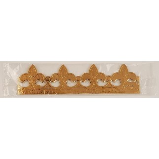 Set of 25 golden crowns "fleur de lys" in individual packet
