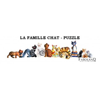 La famille chat - puzzle - Boîte de 100 pièces