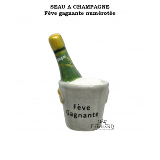 Winning fève numbered "champagne bucket"