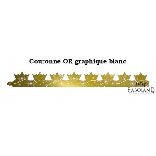 Couronne OR graphique blanc - épiphanie FABOLAND