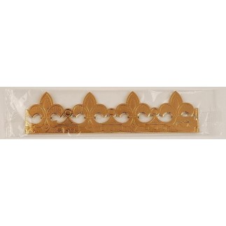 Set of 100 golden crowns "fleur de lys" in individual packet