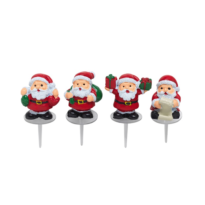 Box of 48 "Red and green Santa Claus"