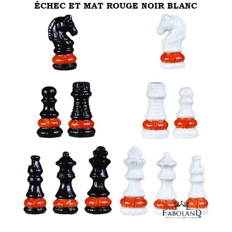 Jaque Mate, Rojo, Negro y Blanco