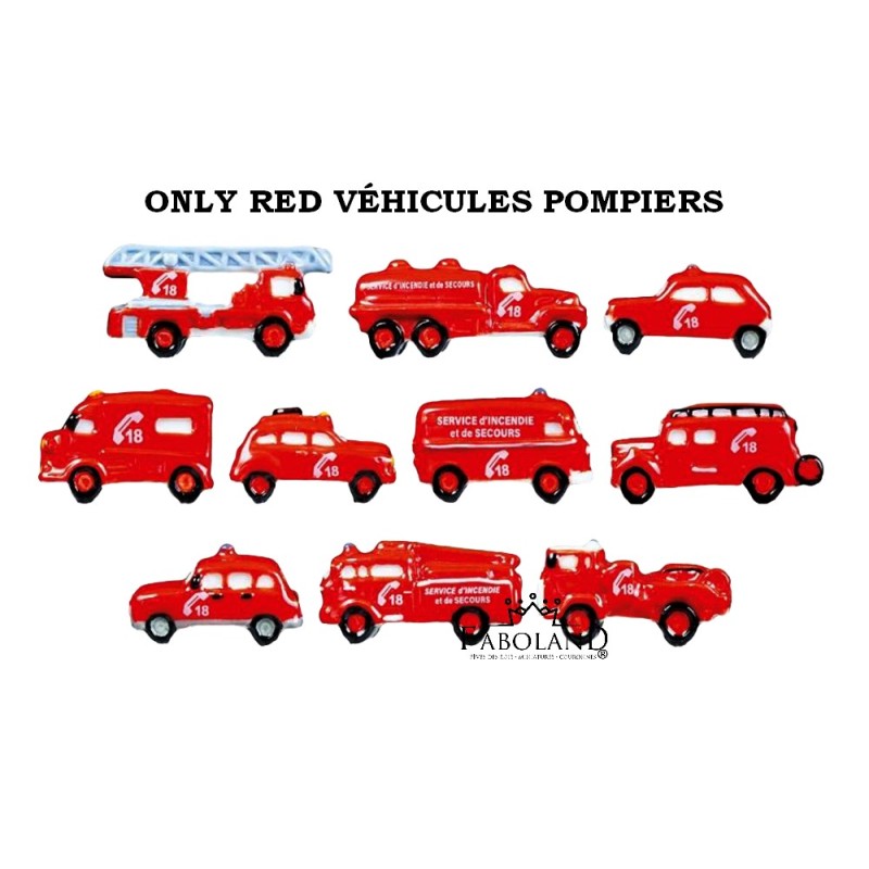Only Red – Firefighter Vehicles - box of 100
