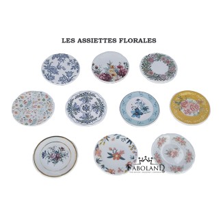 Les assiettes florales - feve epiphanie FABOLAND