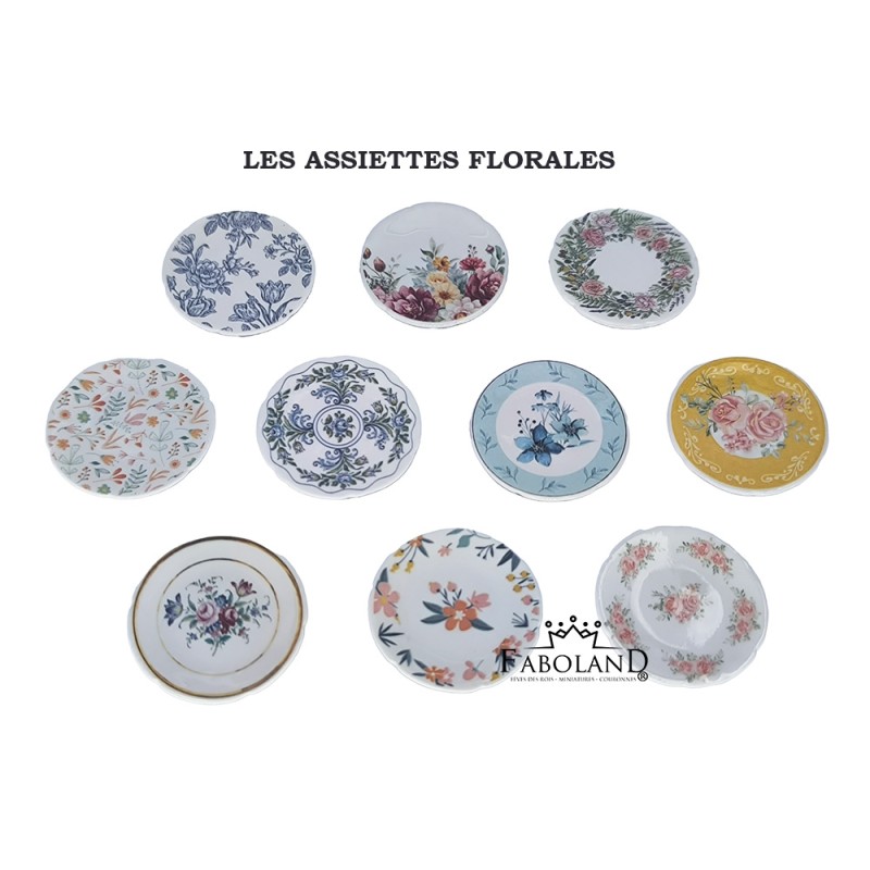 Les assiettes florales - Boîte de 100 pièces