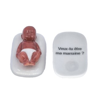 Annonce originale pour l'arrivée d'un bébé - Veux tu être ma marraine ?