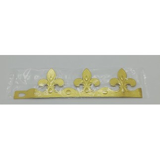 Lote de 25 coronas doradas "flor de Lirio" en bolsita individual