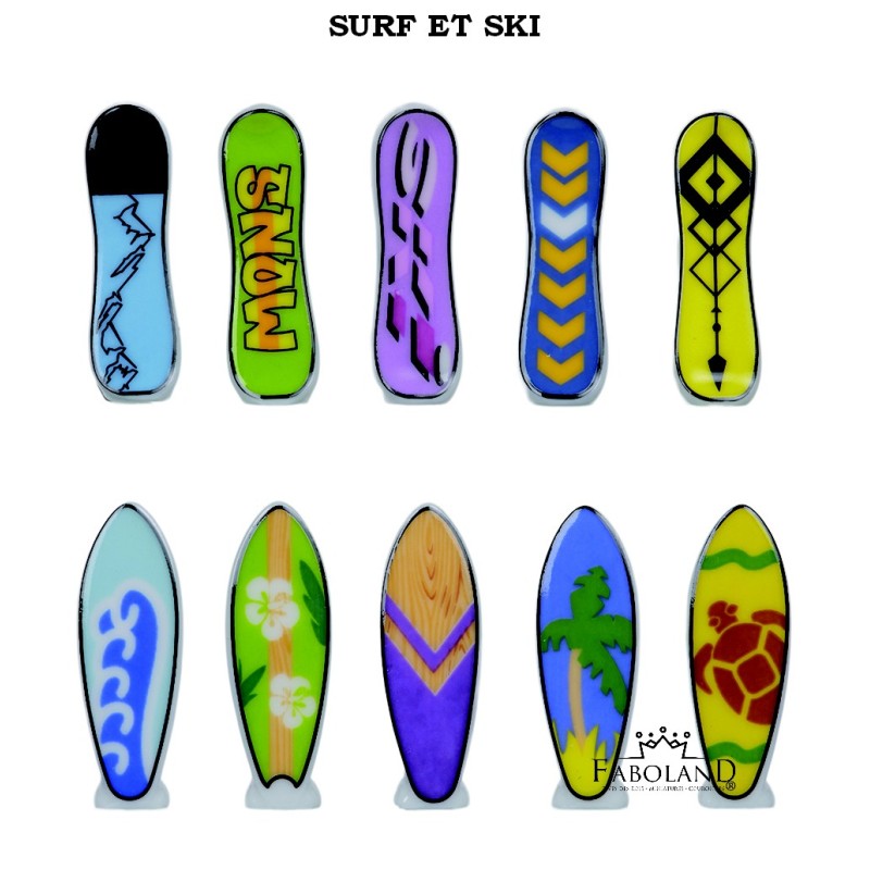 Surf et ski - Boîte de 100 pièces